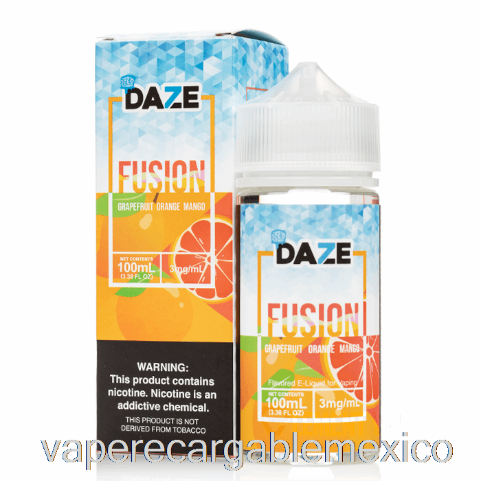 Vape Recargable Iced Pomelo Naranja Mango - 7 Daze Fusion - 100ml 6mg